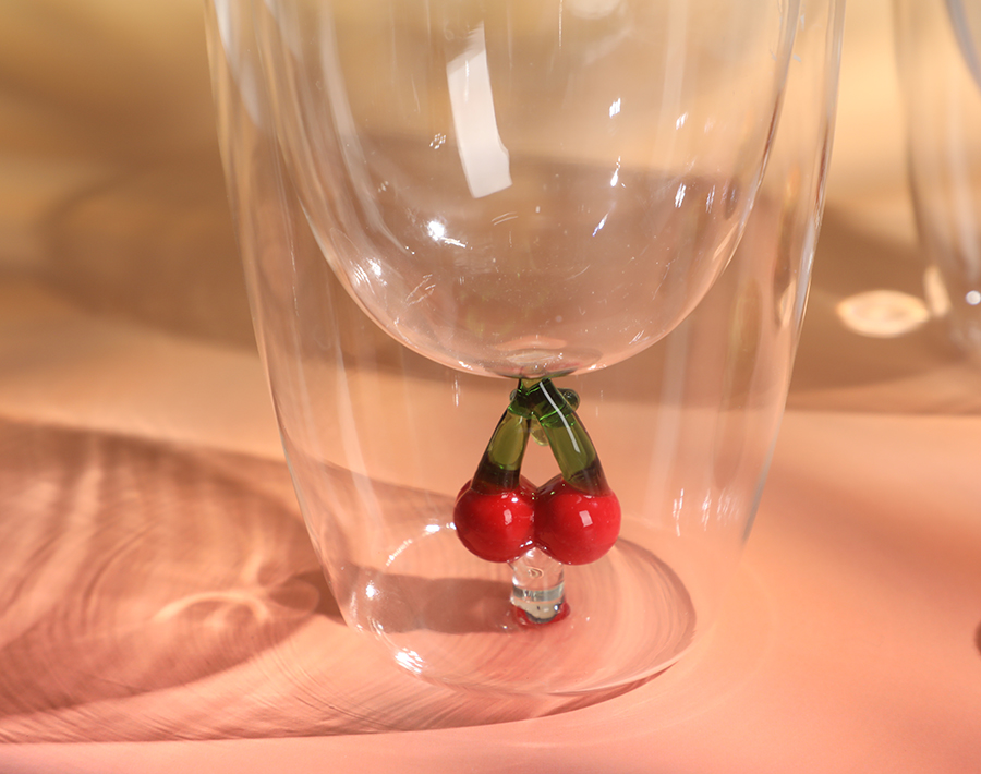 12oz 340ml wholesale handmade double wall glass cups glass stemless water cup tumbler 
