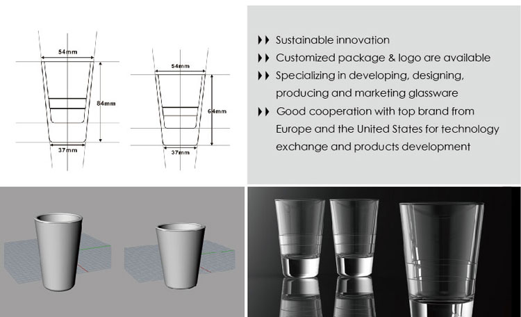 2oz shot glass whisky glass shot cup