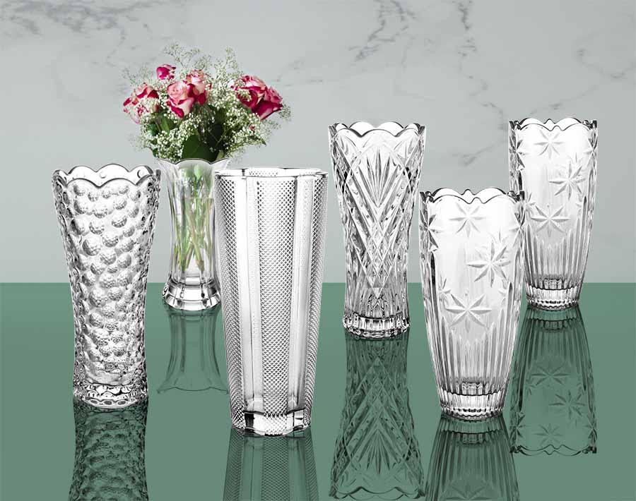 Wholesale elegant square glass vase  flower vase 15cm height