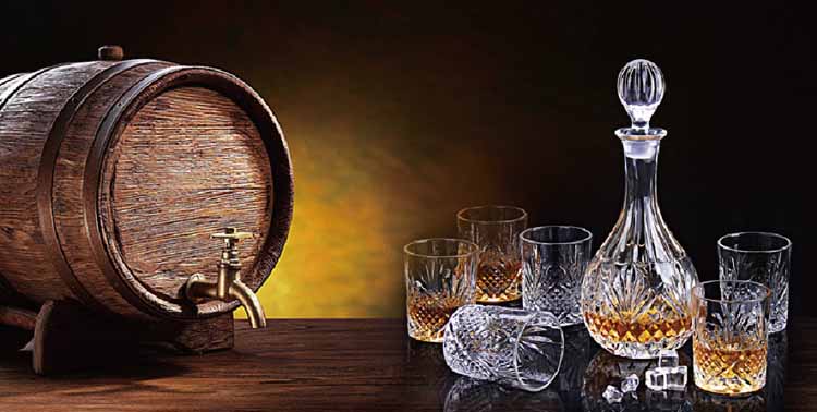 Set di bicchieri da whisky per vino da 7 pezzi all'ingrosso sfuso Decanter in vetro da 800 ml con set di decanter in vetro per decanter in vetro