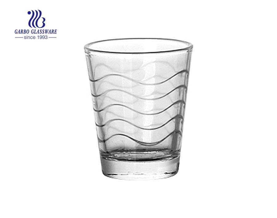 60ml wave design water drinking glass tumbler