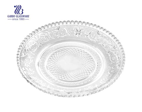 CHINA Supplier 6" STOCKED glass serving dinner plate