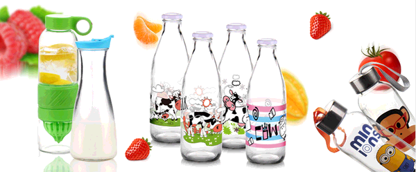 1L clear glass bottle made in China