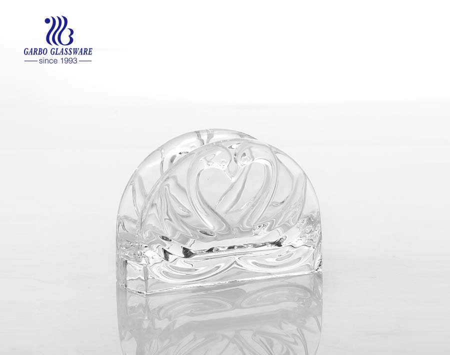 5inch clear glass napkin holders for sale