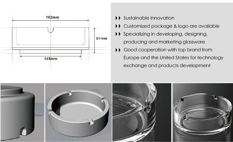 Glass Ashtray Made in China