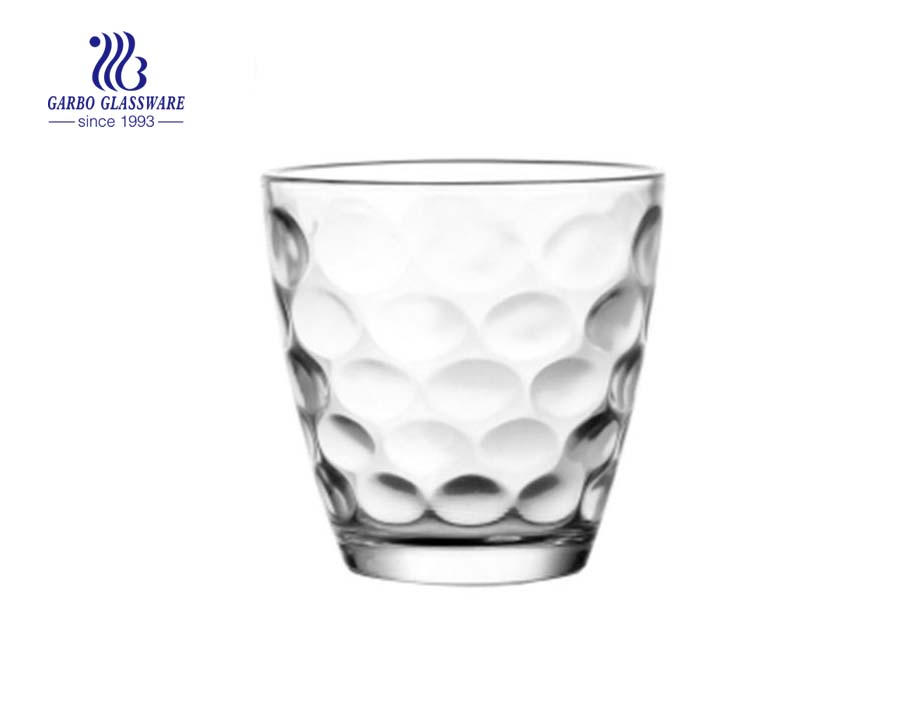 7oz egg shape popular dot design glass water cup