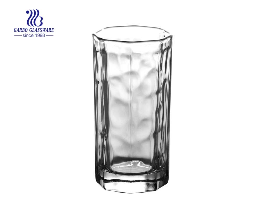 Vaso de vidrio de agua de grano interno de 200 ml