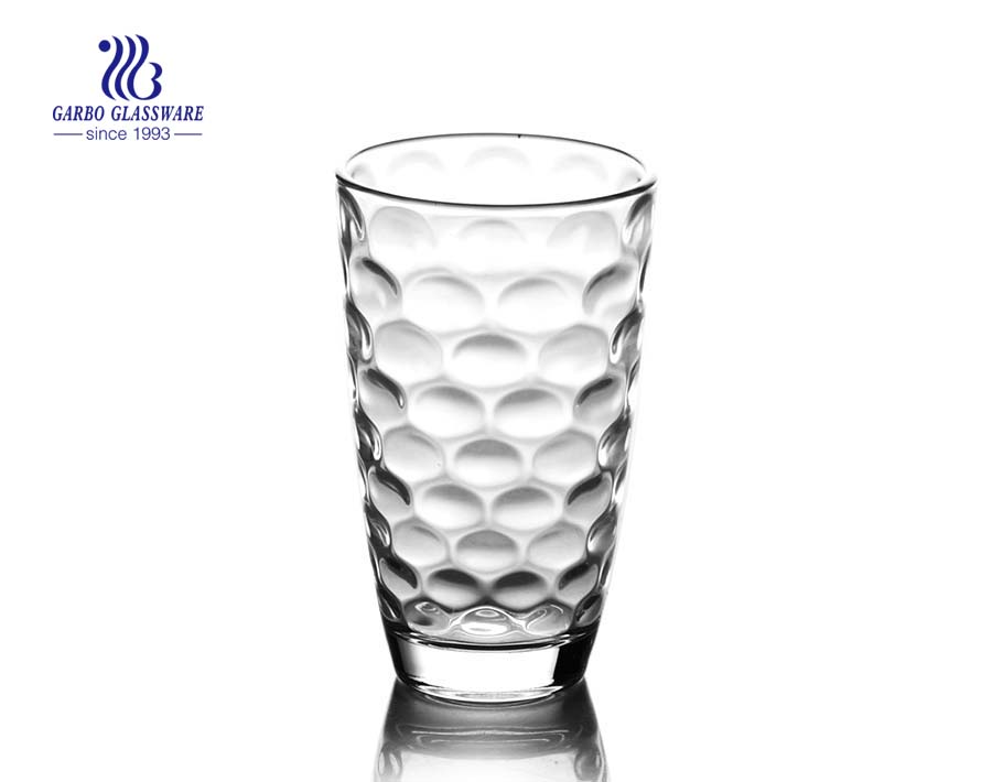 8oz egg shape pressed water glass tumbler