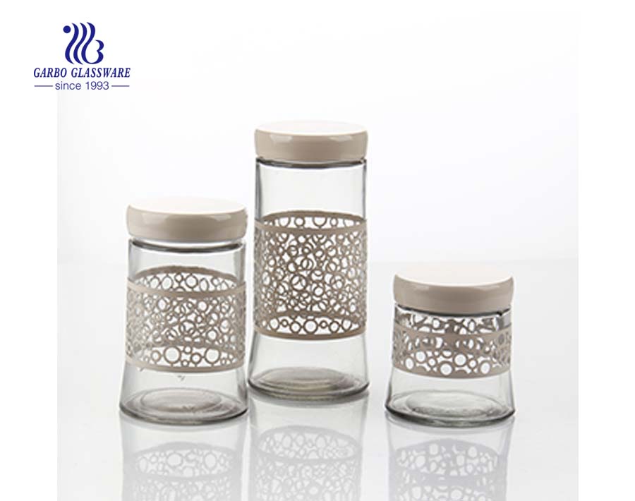 glass storage set with the coating