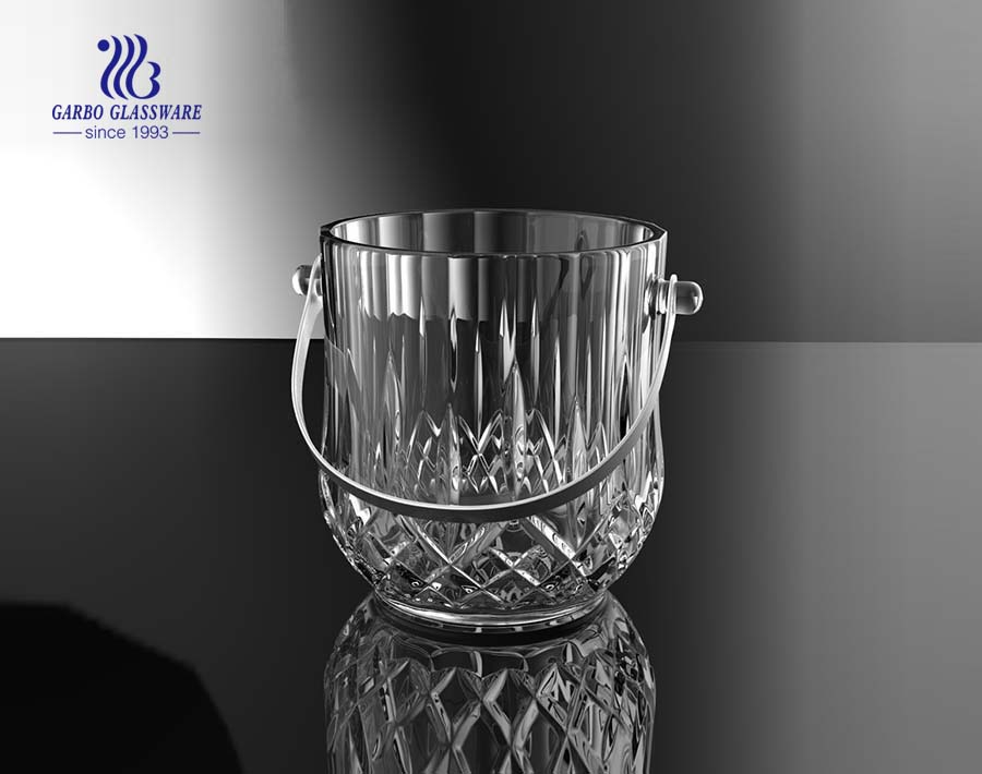 Customized cut glass ice bucket