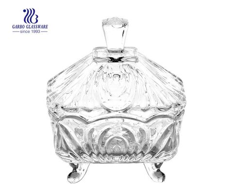 Engraved Glass Candy Jar with Lid