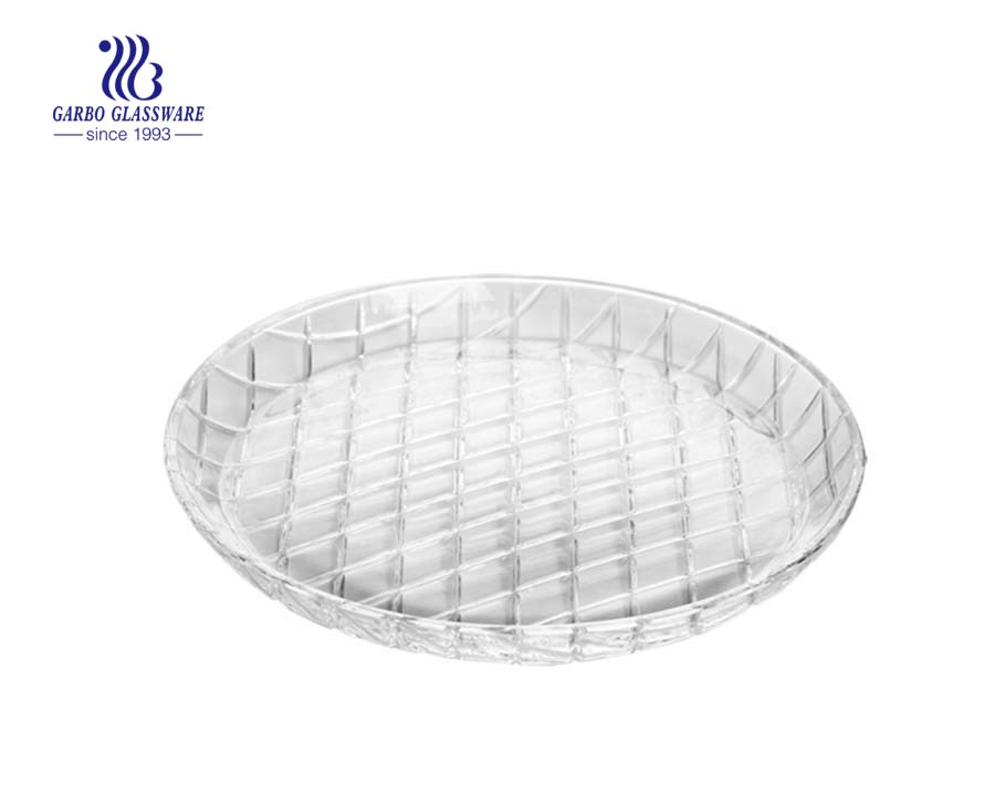 7.2 inch round glass cake plate