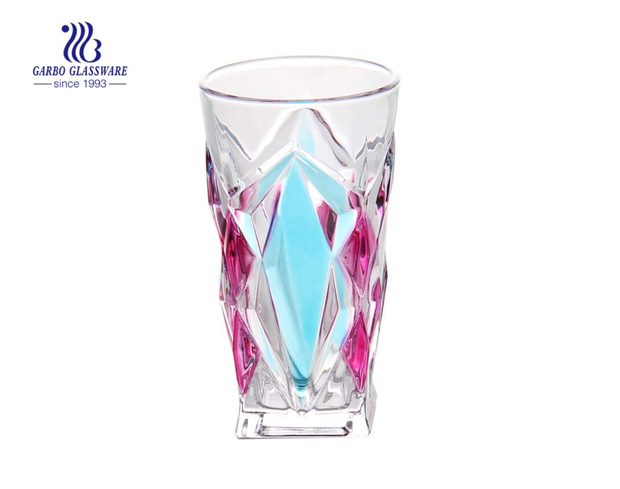 Spray Color Highball Glass Tumblers Set For Gift Set