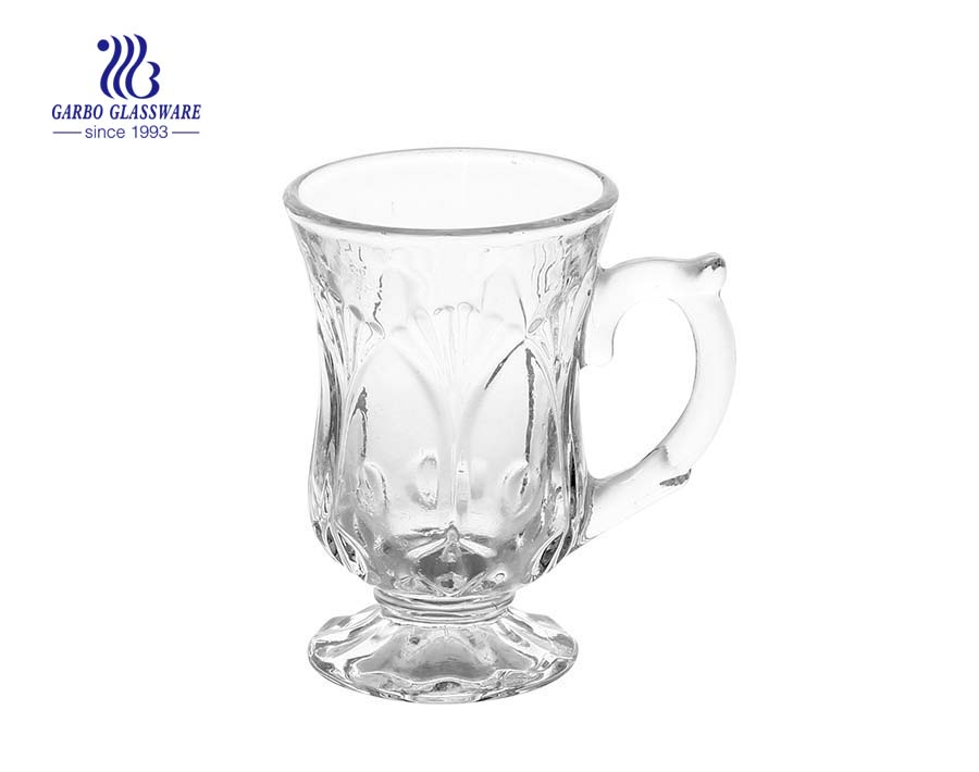 glassware set coffee glass mug with foot