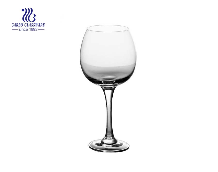 China stock big capacity glass stemware supplier