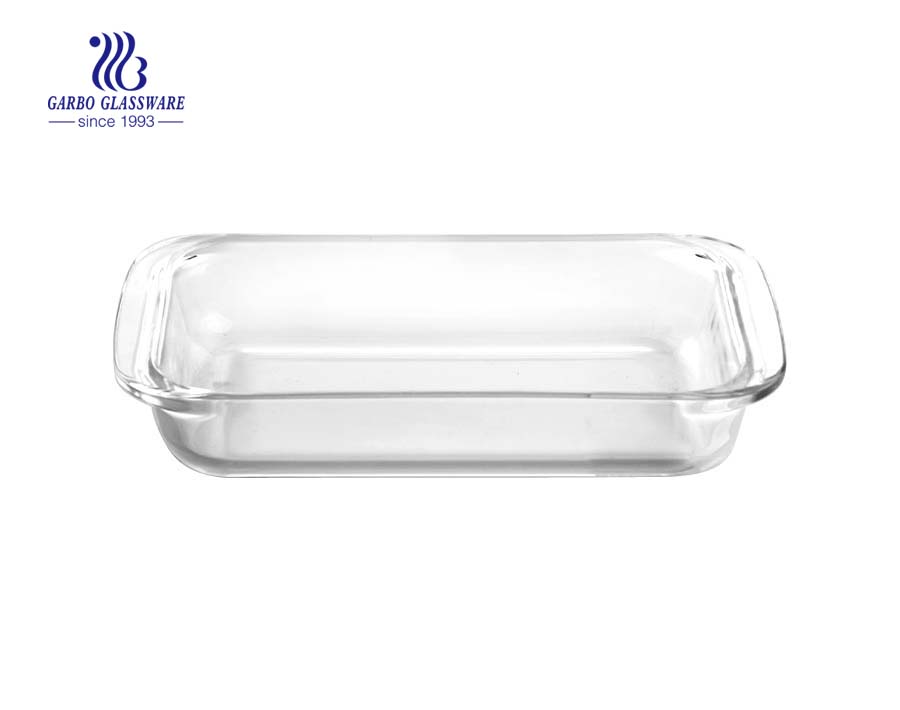 1.8L divider pyrex glass baking dish