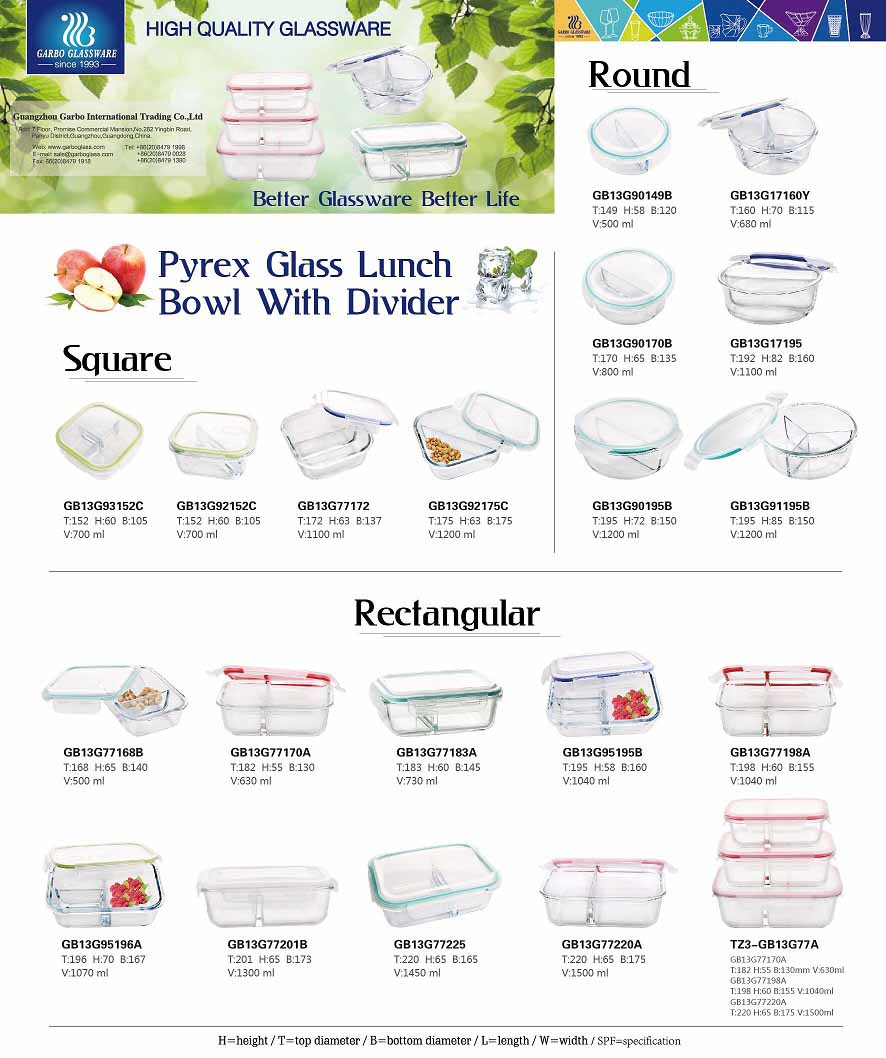 Die beliebteste Lunchbox aus Glas mit verschiedenen Fachteilern