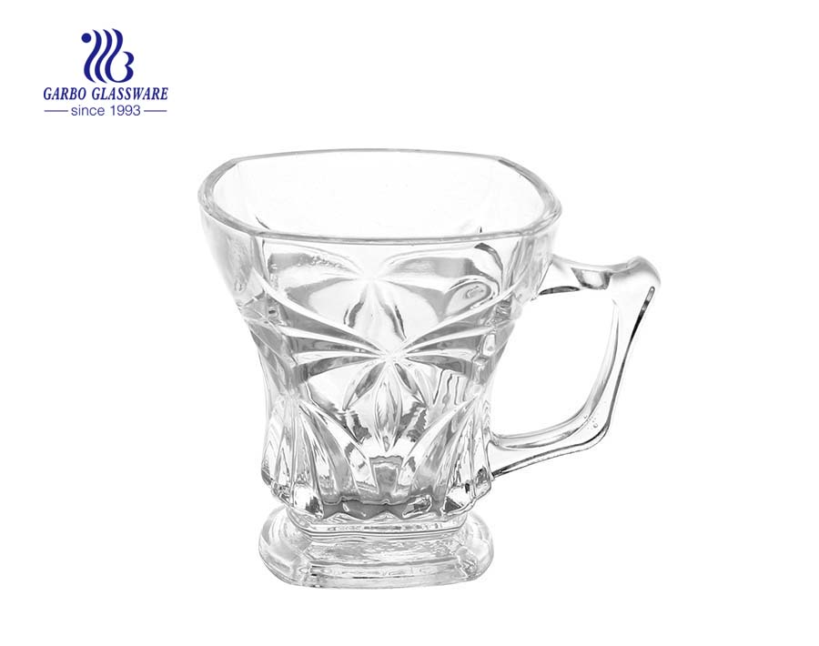 125ml mug glass with foot