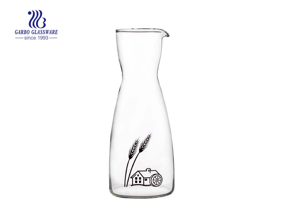 Nouvelle arrivée simple style logo carafe en verre pyrex