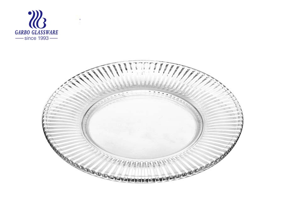 10.47 '' Стеклянная тарелка с фруктами для домашнего использования