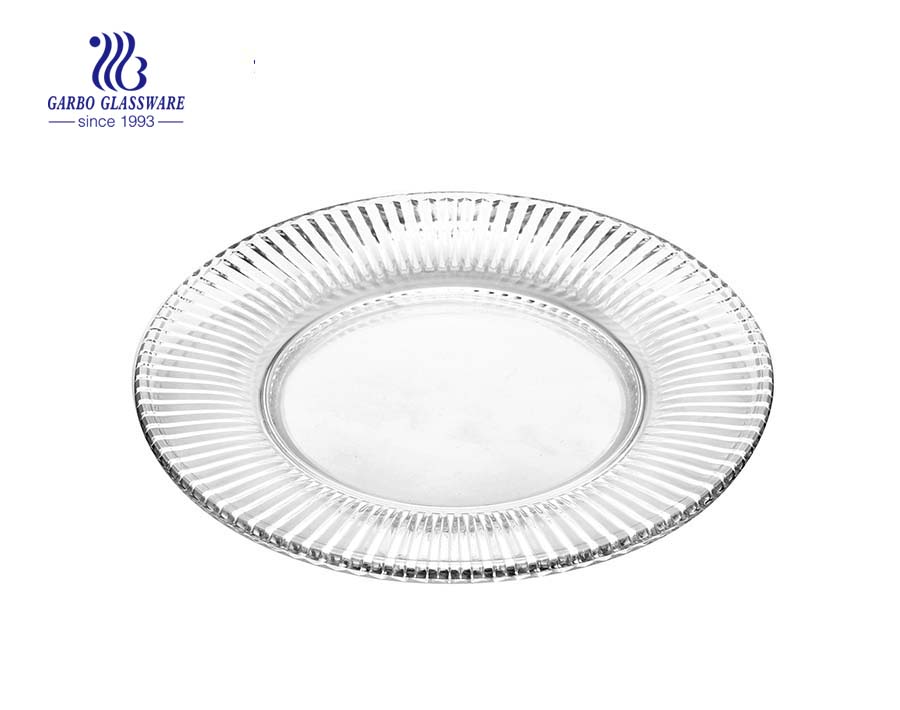 10.47'' Glass Fruit Plate for Home Usage