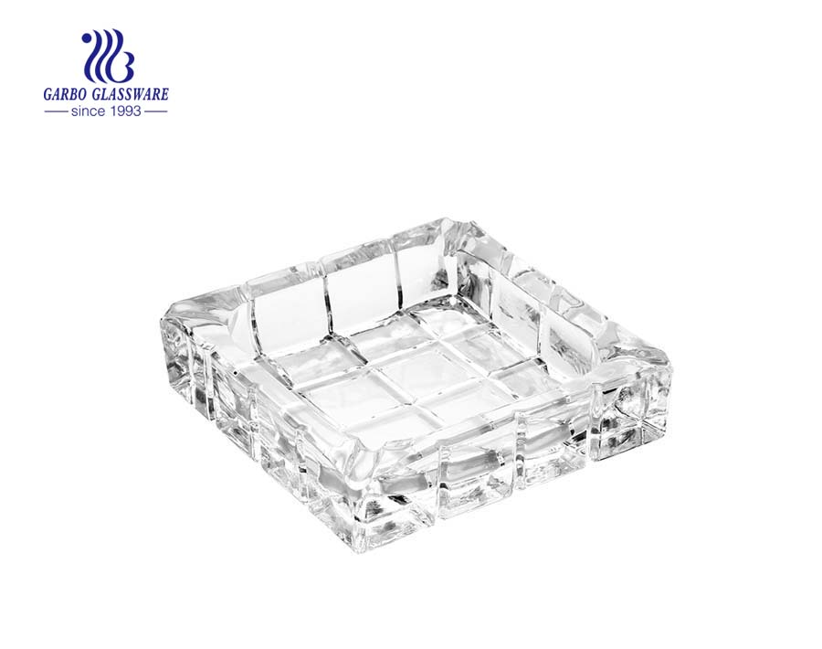 Square Classic design glass ashtray