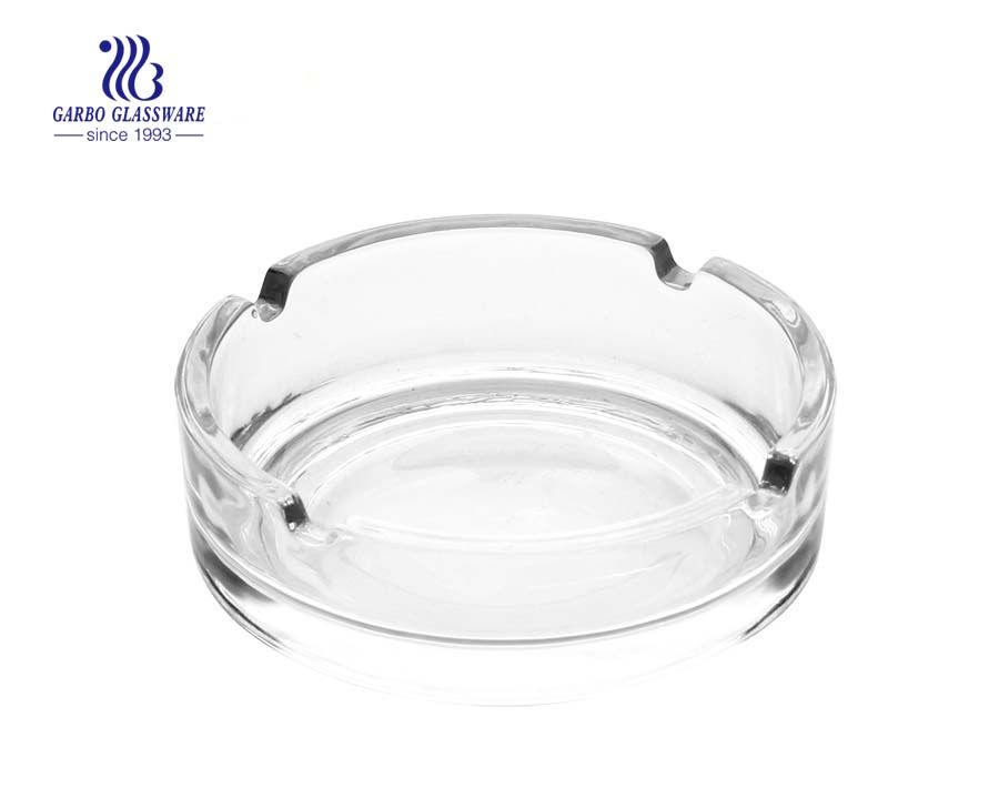 4inch round design glass car ashtray