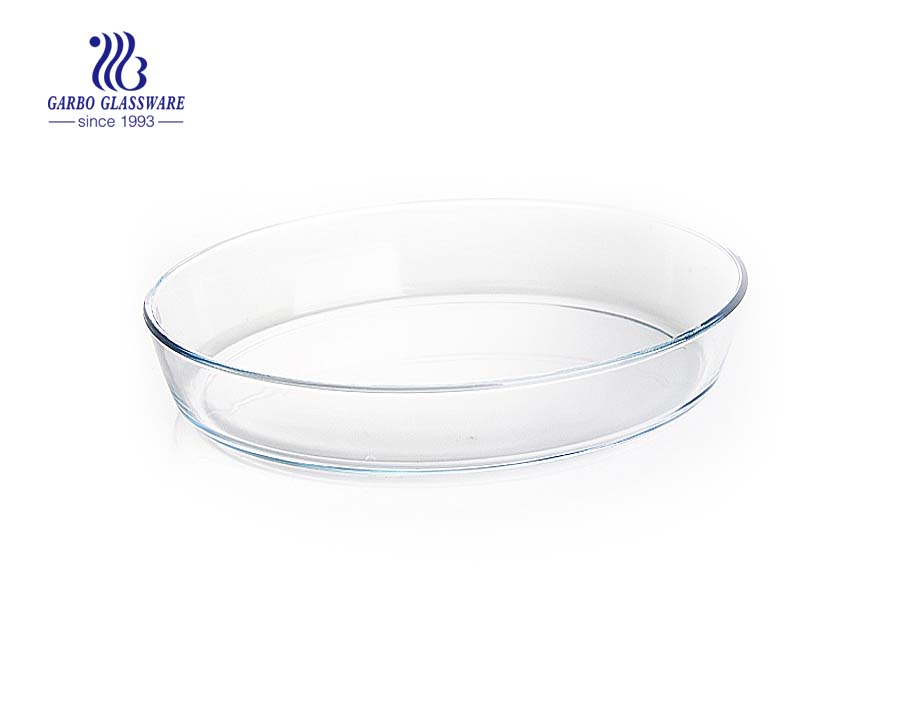 China glassware manufacture 2.2L pizza baking bowls