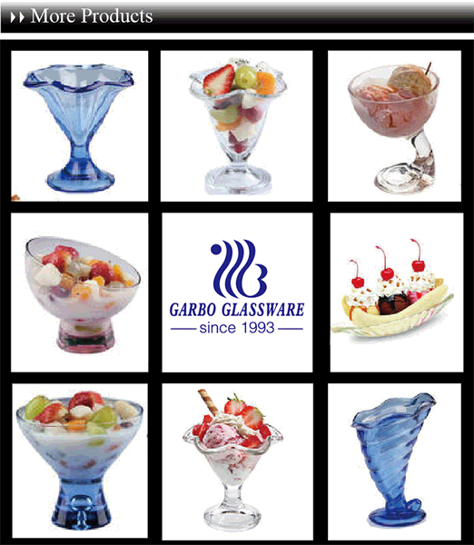 Китай Классический стиль Популярный дизайн с гравировкой Стекло Мороженое Кубок