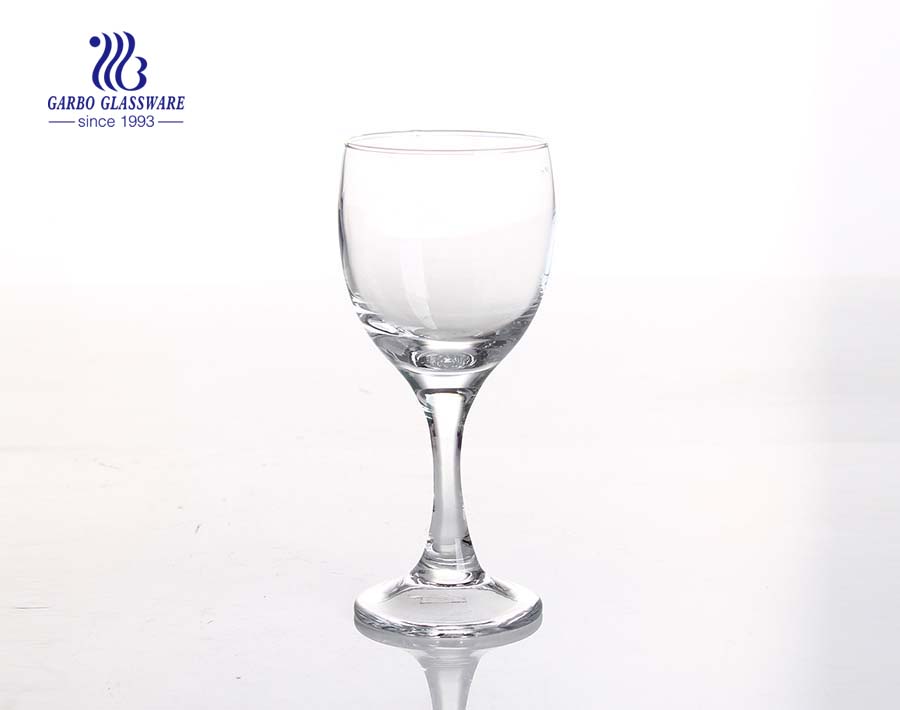 Wholesale 195ml goblet bulk crystal glass stemware