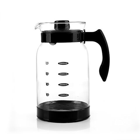 glass water pitcher with lid