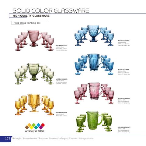 The most popular solid color embossed glassware on sale