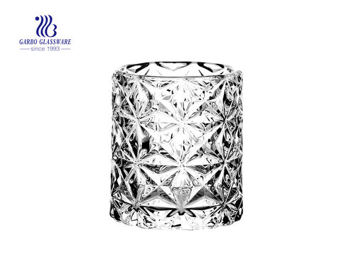 Round Shaped Glass Candle Holder For Decoration Use