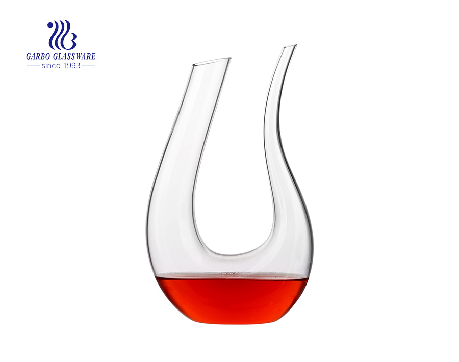 U-förmiger Garbo-Hersteller Glas Wein Dekanter