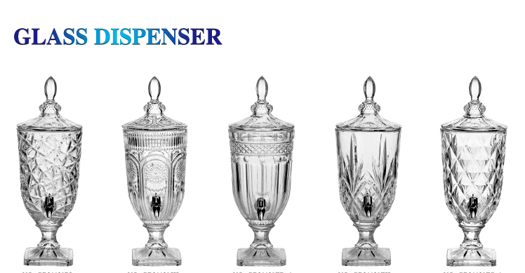 Hot sale crystal glass classic juice dispensers
