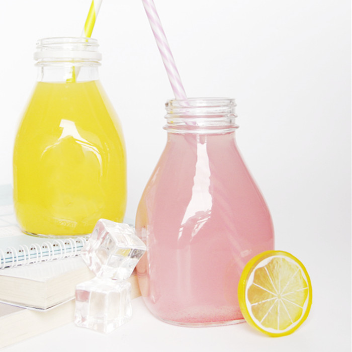 glass fruit juice bottle