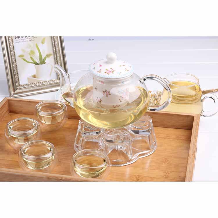 Heat Resistant Glass Tea Pot with Ceramic Infuser