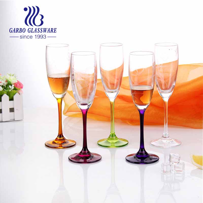 Let the multi colored wine glasses to decorate your home