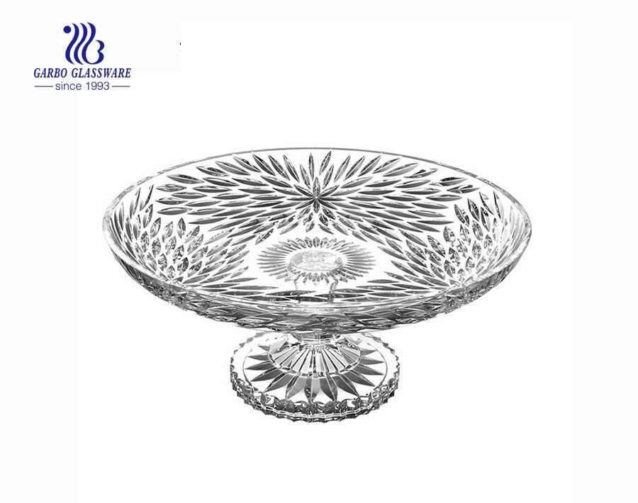 12.44'' Fireworks design of Glass Plate with stand