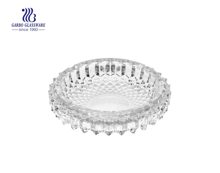 crystal glass cigar ashtray for hotel decoration