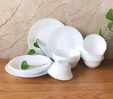 Does your table need a new tableware white opal glass