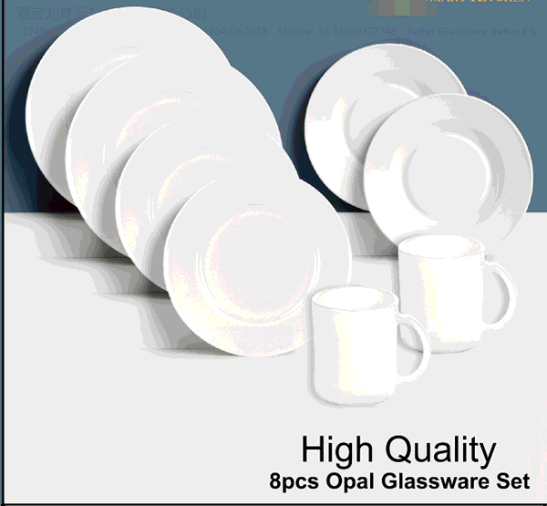 The most popular opal glass dinner set from Garbo recently