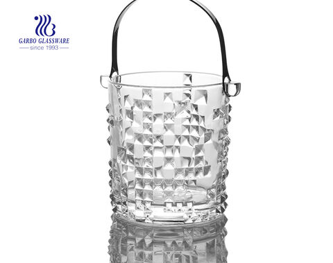 1L portable sparkling glass ice bucket for wine for champange