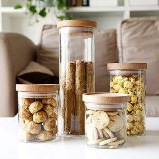 customized borosilicate glass food storage jars