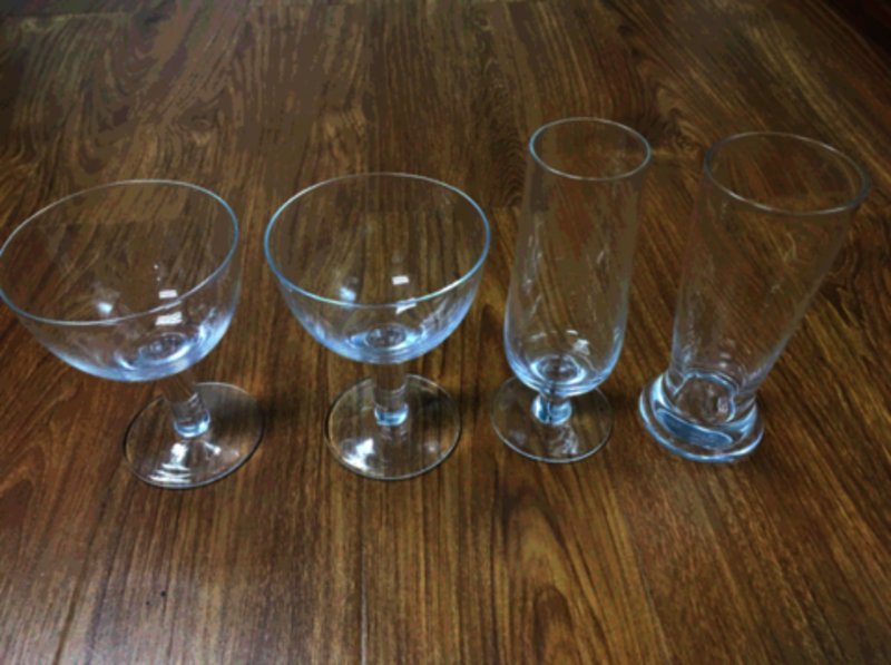 hand made glass stemware