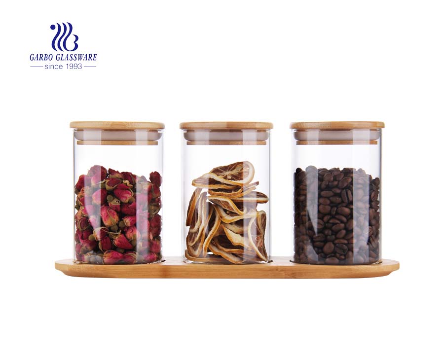 Buy Wholesale China Glass Jars Set,upgrade Spice Jars With Wood