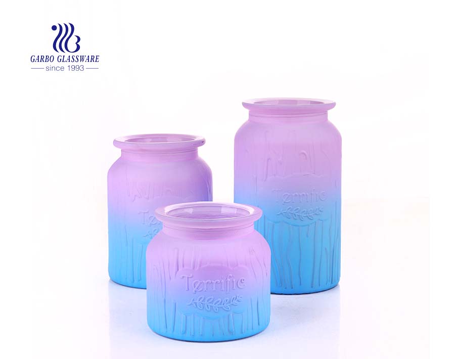 色付きガラス瓶DIY工芸品の装飾-缶詰、酸洗い、保管に安全