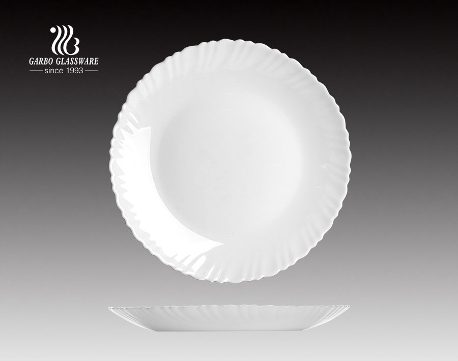  glass dinner opal glass plate tableware