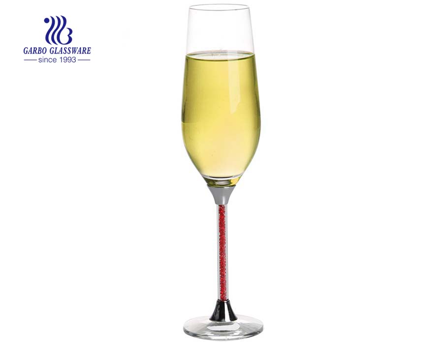 240 ml champagne rouge cristal stemed verre à vin gobelet pour weding