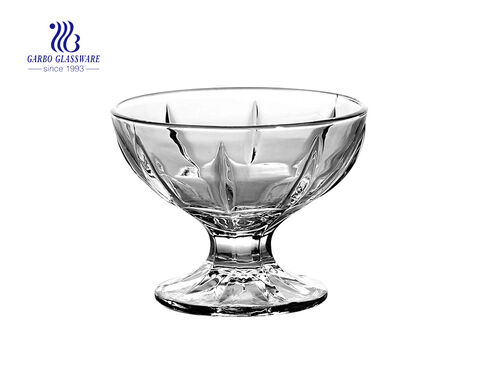 Popular design high quality glass ice cream bowl for dessert